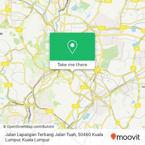 Peta Jalan Lapangan Terbang Jalan Tuah, 50460 Kuala Lumpur