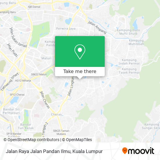 Jalan Raya Jalan Pandan Ilmu map