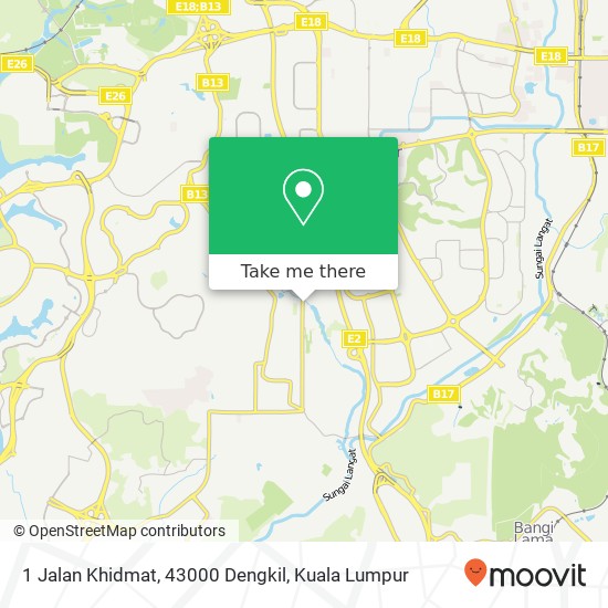 1 Jalan Khidmat, 43000 Dengkil map