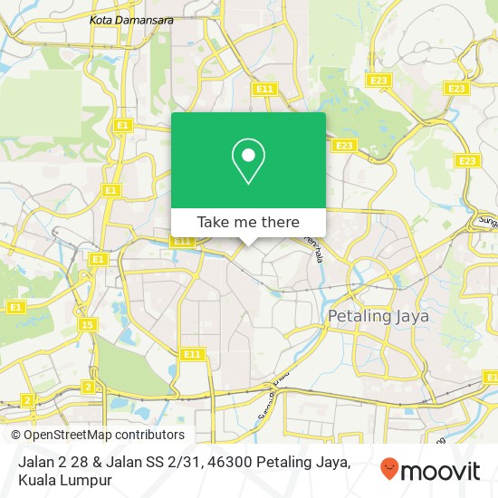 Peta Jalan 2 28 & Jalan SS 2 / 31, 46300 Petaling Jaya