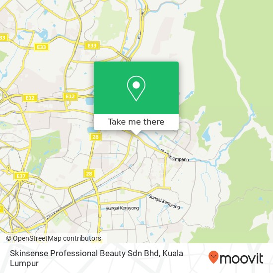 Peta Skinsense Professional Beauty Sdn Bhd