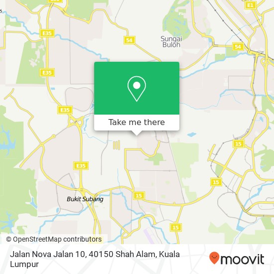 Jalan Nova Jalan 10, 40150 Shah Alam map