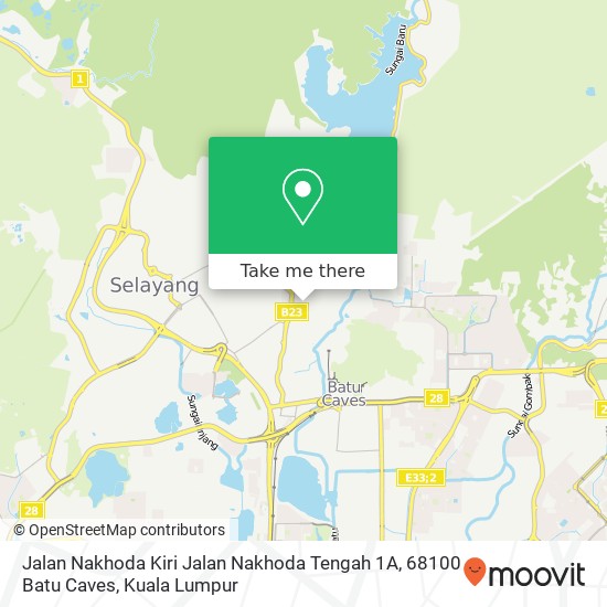 Peta Jalan Nakhoda Kiri Jalan Nakhoda Tengah 1A, 68100 Batu Caves