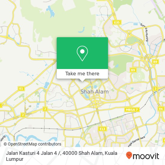 Peta Jalan Kasturi 4 Jalan 4 /, 40000 Shah Alam