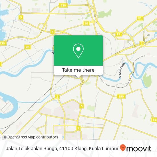Peta Jalan Teluk Jalan Bunga, 41100 Klang
