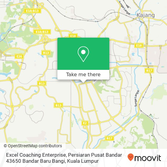 Excel Coaching Enterprise, Persiaran Pusat Bandar 43650 Bandar Baru Bangi map