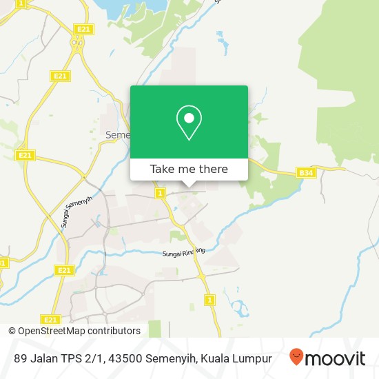 89 Jalan TPS 2 / 1, 43500 Semenyih map