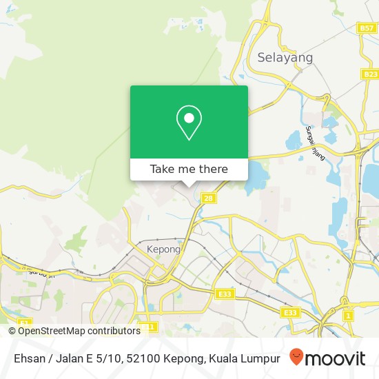 Ehsan / Jalan E 5 / 10, 52100 Kepong map