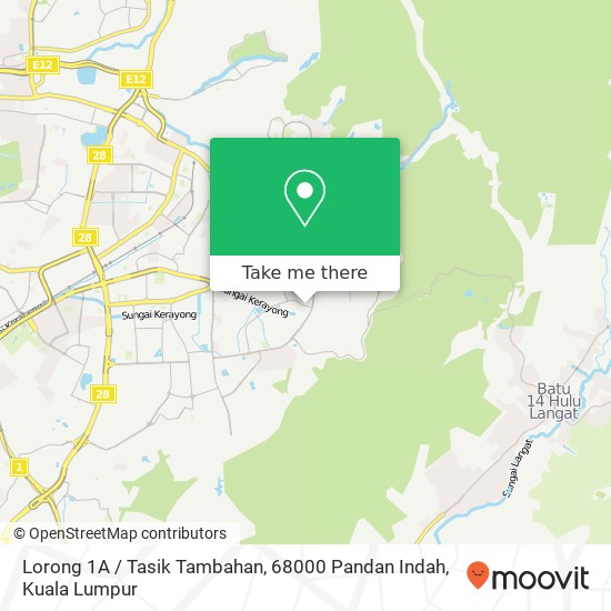 Peta Lorong 1A / Tasik Tambahan, 68000 Pandan Indah