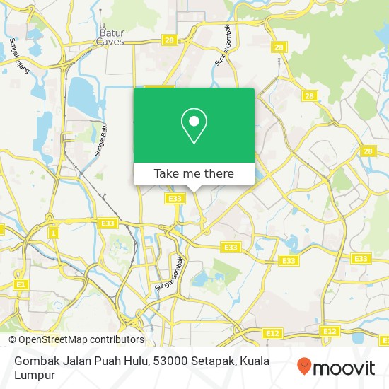 Peta Gombak Jalan Puah Hulu, 53000 Setapak