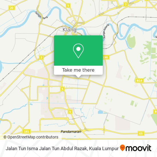 Peta Jalan Tun Isma Jalan Tun Abdul Razak