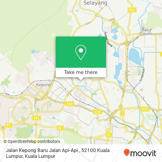 Jalan Kepong Baru Jalan Api-Api , 52100 Kuala Lumpur map