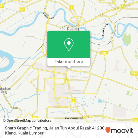 Peta Sharp Graphic Trading, Jalan Tun Abdul Razak 41200 Klang
