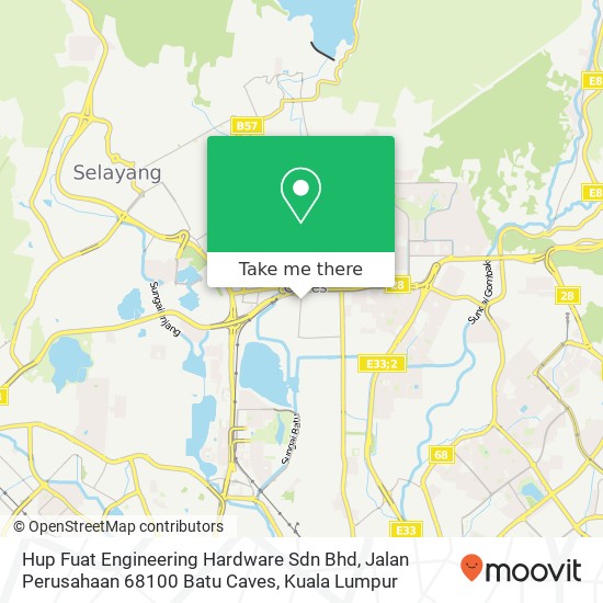 Peta Hup Fuat Engineering Hardware Sdn Bhd, Jalan Perusahaan 68100 Batu Caves