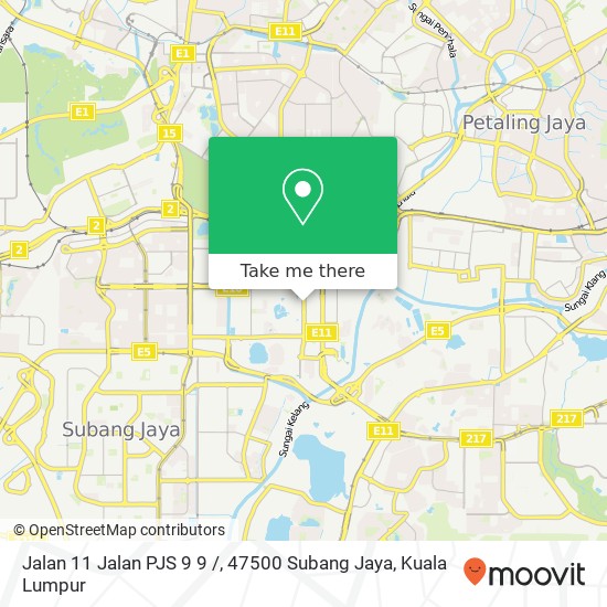 Jalan 11 Jalan PJS 9 9 /, 47500 Subang Jaya map
