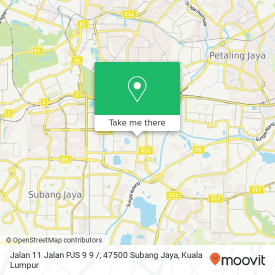 Peta Jalan 11 Jalan PJS 9 9 /, 47500 Subang Jaya