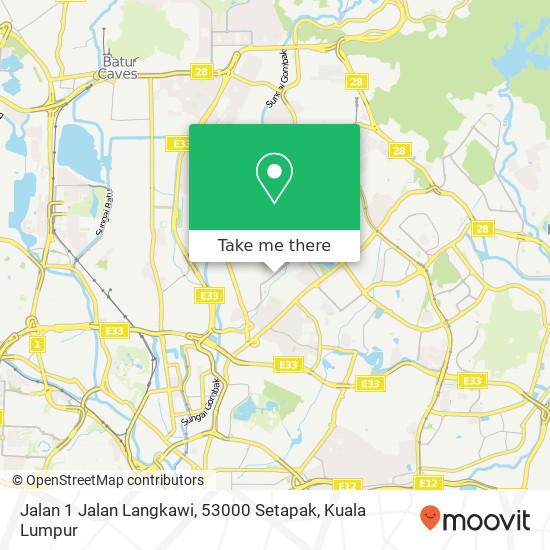 Peta Jalan 1 Jalan Langkawi, 53000 Setapak