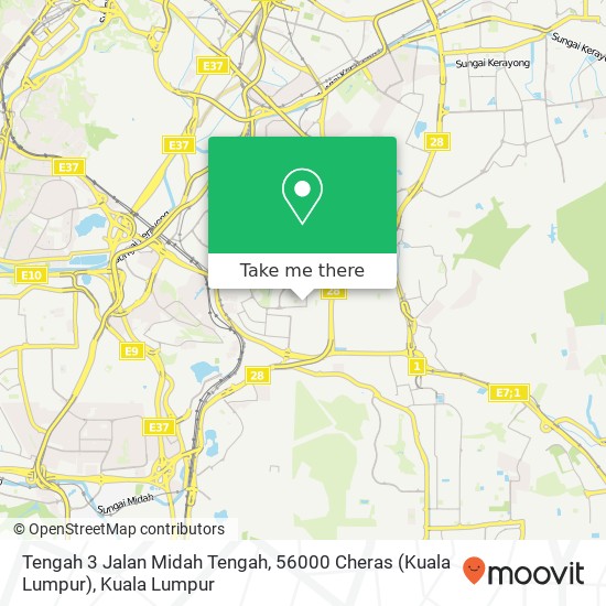 Tengah 3 Jalan Midah Tengah, 56000 Cheras (Kuala Lumpur) map
