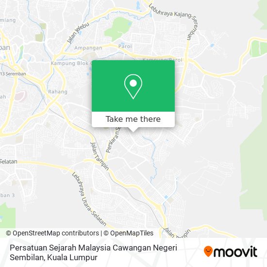 如何坐公交或火车去seremban的persatuan Sejarah Malaysia Cawangan Negeri Sembilan