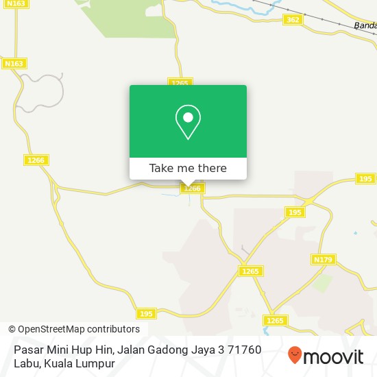 Pasar Mini Hup Hin, Jalan Gadong Jaya 3 71760 Labu map