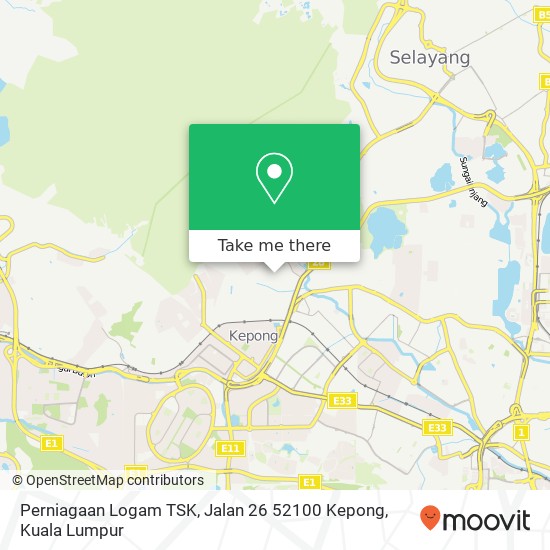 Peta Perniagaan Logam TSK, Jalan 26 52100 Kepong