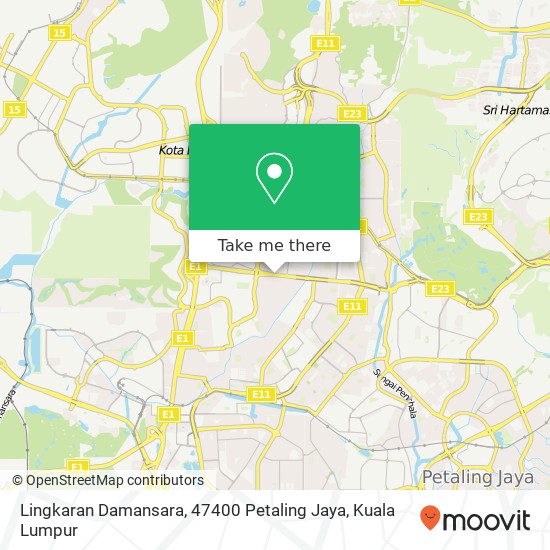 Peta Lingkaran Damansara, 47400 Petaling Jaya