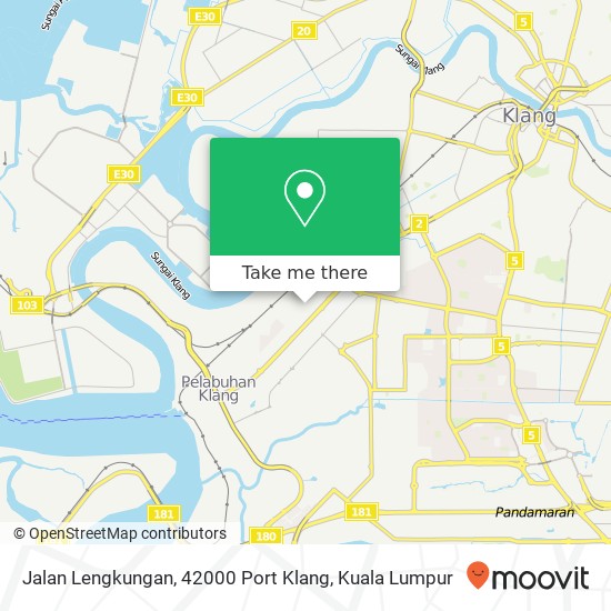 Peta Jalan Lengkungan, 42000 Port Klang