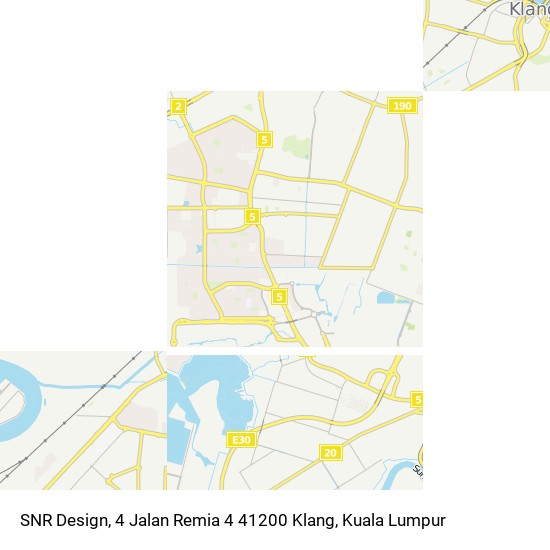 Peta SNR Design, 4 Jalan Remia 4 41200 Klang