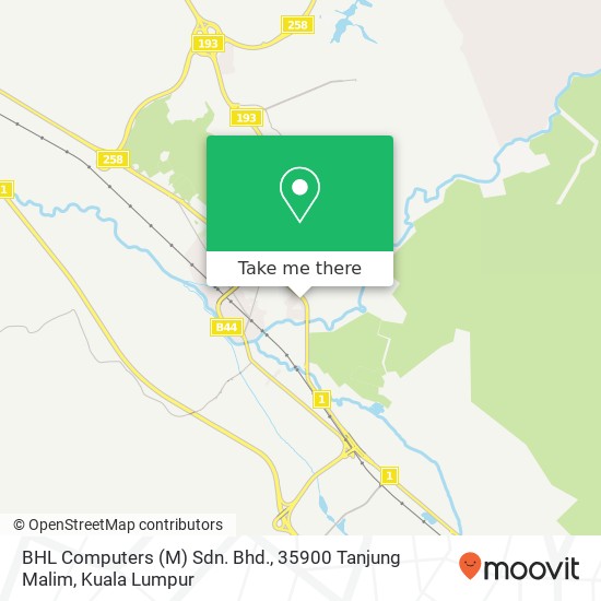 Peta BHL Computers (M) Sdn. Bhd., 35900 Tanjung Malim