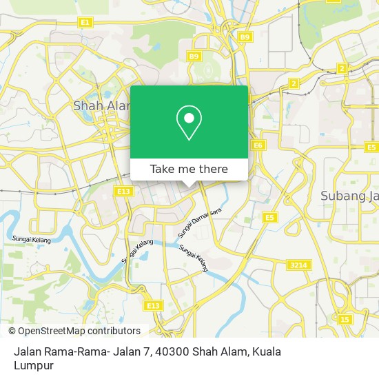 Peta Jalan Rama-Rama- Jalan 7, 40300 Shah Alam