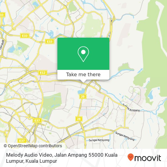 Melody Audio Video, Jalan Ampang 55000 Kuala Lumpur map
