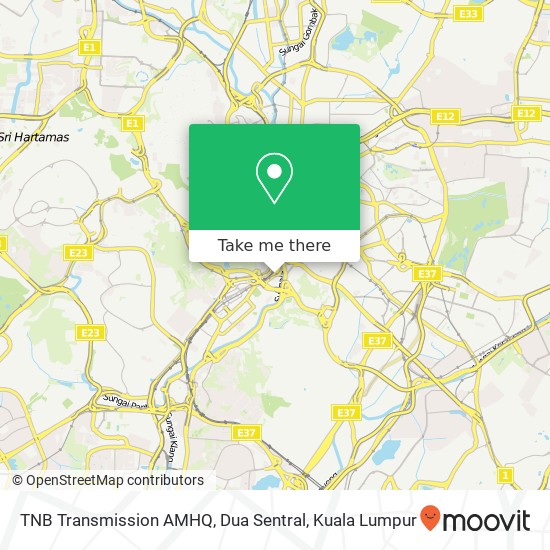 TNB Transmission AMHQ, Dua Sentral map