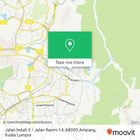 Jalan Indah 3 / Jalan Rasmi 14, 68000 Ampang map