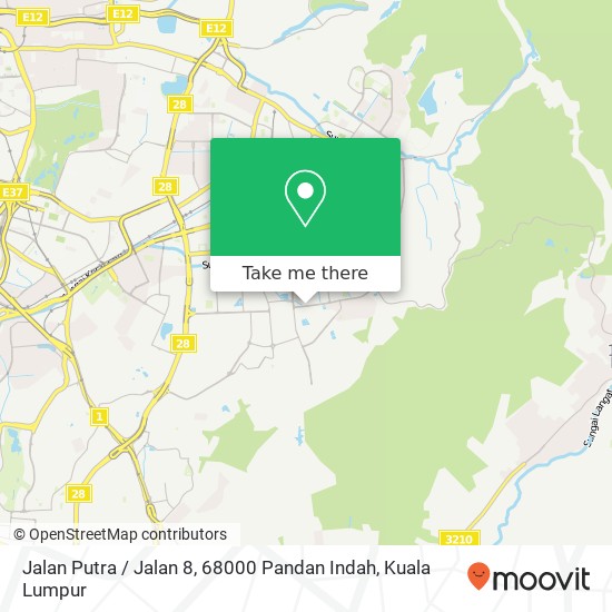 Jalan Putra / Jalan 8, 68000 Pandan Indah map