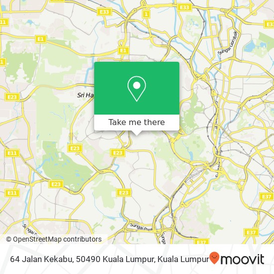 64 Jalan Kekabu, 50490 Kuala Lumpur map