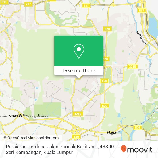 Peta Persiaran Perdana Jalan Puncak Bukit Jalil, 43300 Seri Kembangan