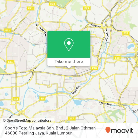 Peta Sports Toto Malaysia Sdn. Bhd., 2 Jalan Othman 46000 Petaling Jaya