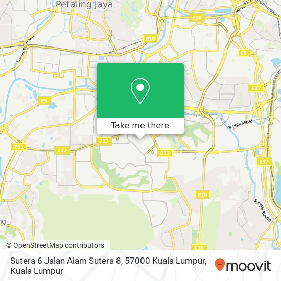 Sutera 6 Jalan Alam Sutera 8, 57000 Kuala Lumpur map