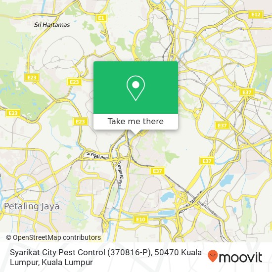 Peta Syarikat City Pest Control (370816-P), 50470 Kuala Lumpur