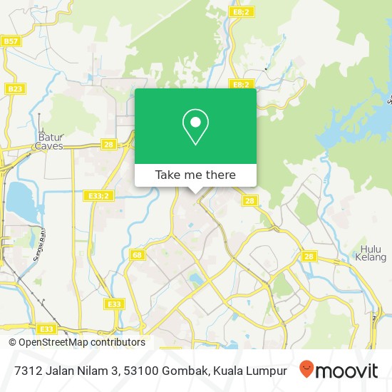 Peta 7312 Jalan Nilam 3, 53100 Gombak