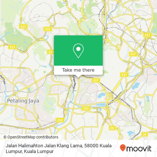 Peta Jalan Halimahton Jalan Klang Lama, 58000 Kuala Lumpur