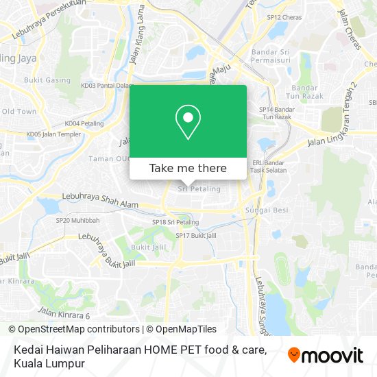 Peta Kedai Haiwan Peliharaan HOME PET food & care