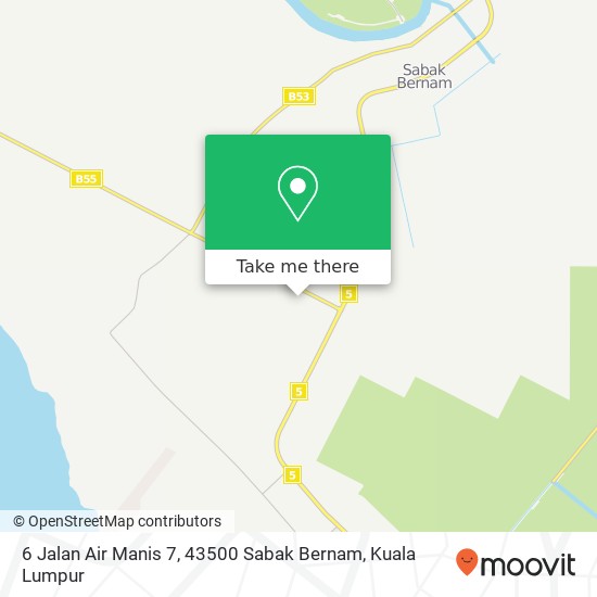 6 Jalan Air Manis 7, 43500 Sabak Bernam map