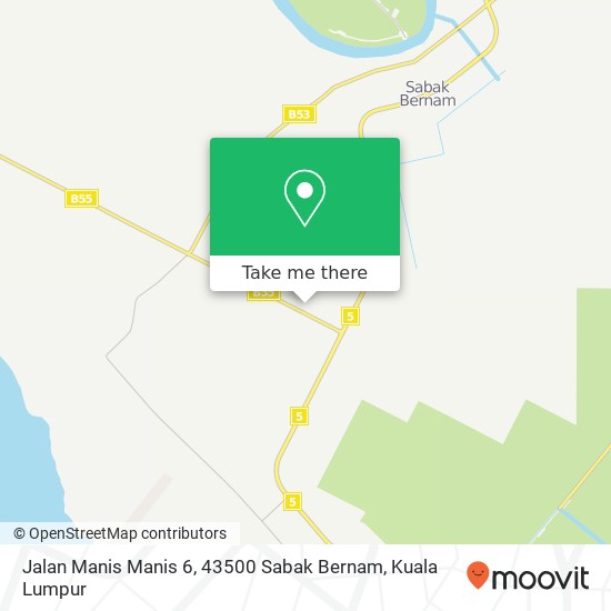 Jalan Manis Manis 6, 43500 Sabak Bernam map