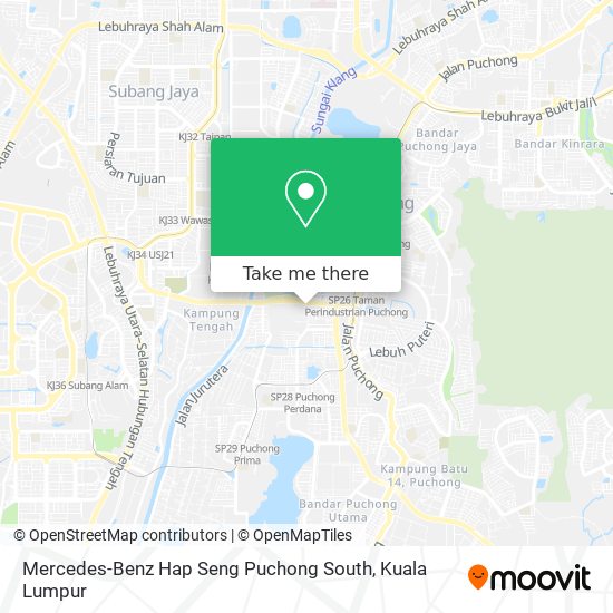 Peta Mercedes-Benz Hap Seng Puchong South