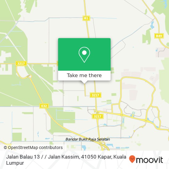 Peta Jalan Balau 13 / / Jalan Kassim, 41050 Kapar