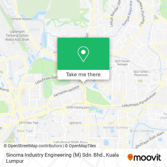 Sinoma Industry Engineering (M) Sdn. Bhd. map