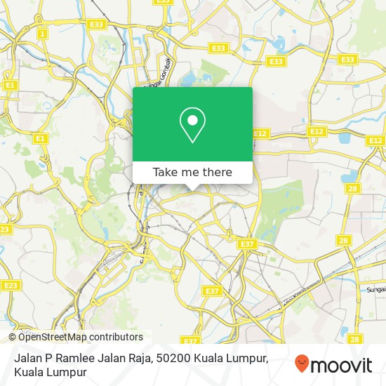 Peta Jalan P Ramlee Jalan Raja, 50200 Kuala Lumpur