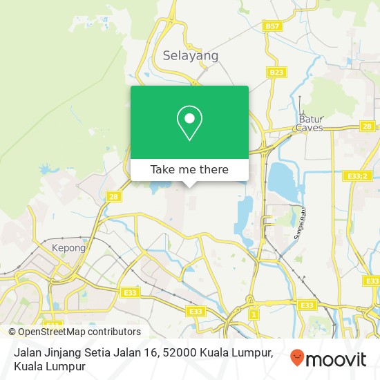 Peta Jalan Jinjang Setia Jalan 16, 52000 Kuala Lumpur
