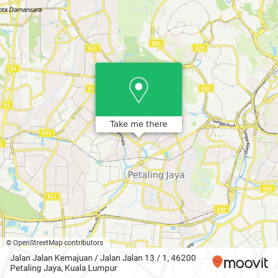 Jalan Jalan Kemajuan / Jalan Jalan 13 / 1, 46200 Petaling Jaya map